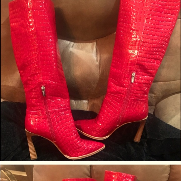 Vince Camuto Shoes - VINCE CAMUTO NEW SIZE 91/2 Red boots 4” heel
These are drop dead gorgeous heels